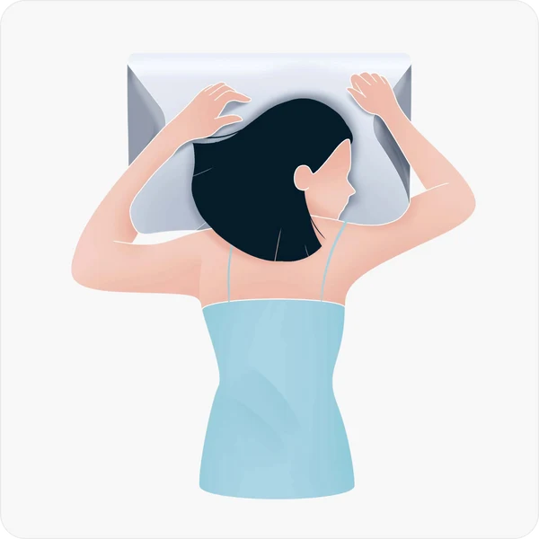 Dormeur sur le dos, la tête dans le creux central