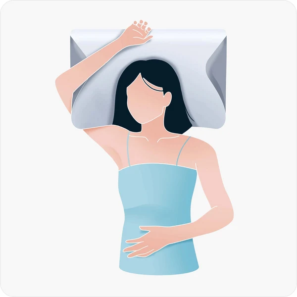 Dormeur sur le ventre, reposant sur les bords abaissés